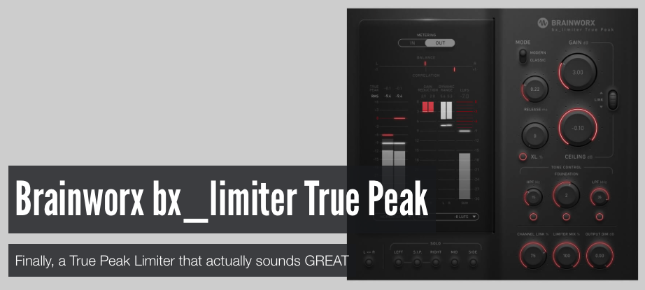 Brainworx Limiter True Peak